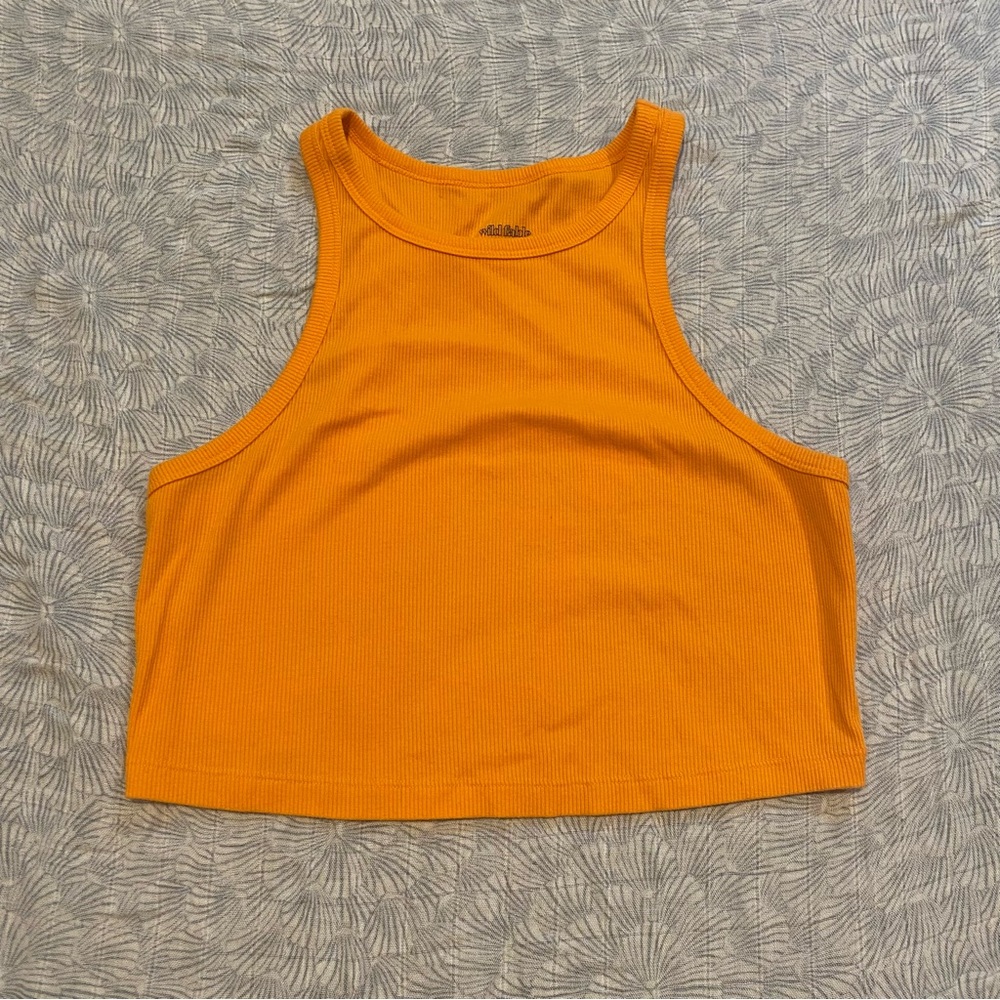 Wild Fable Orange Sleeveless Crop Tank Top